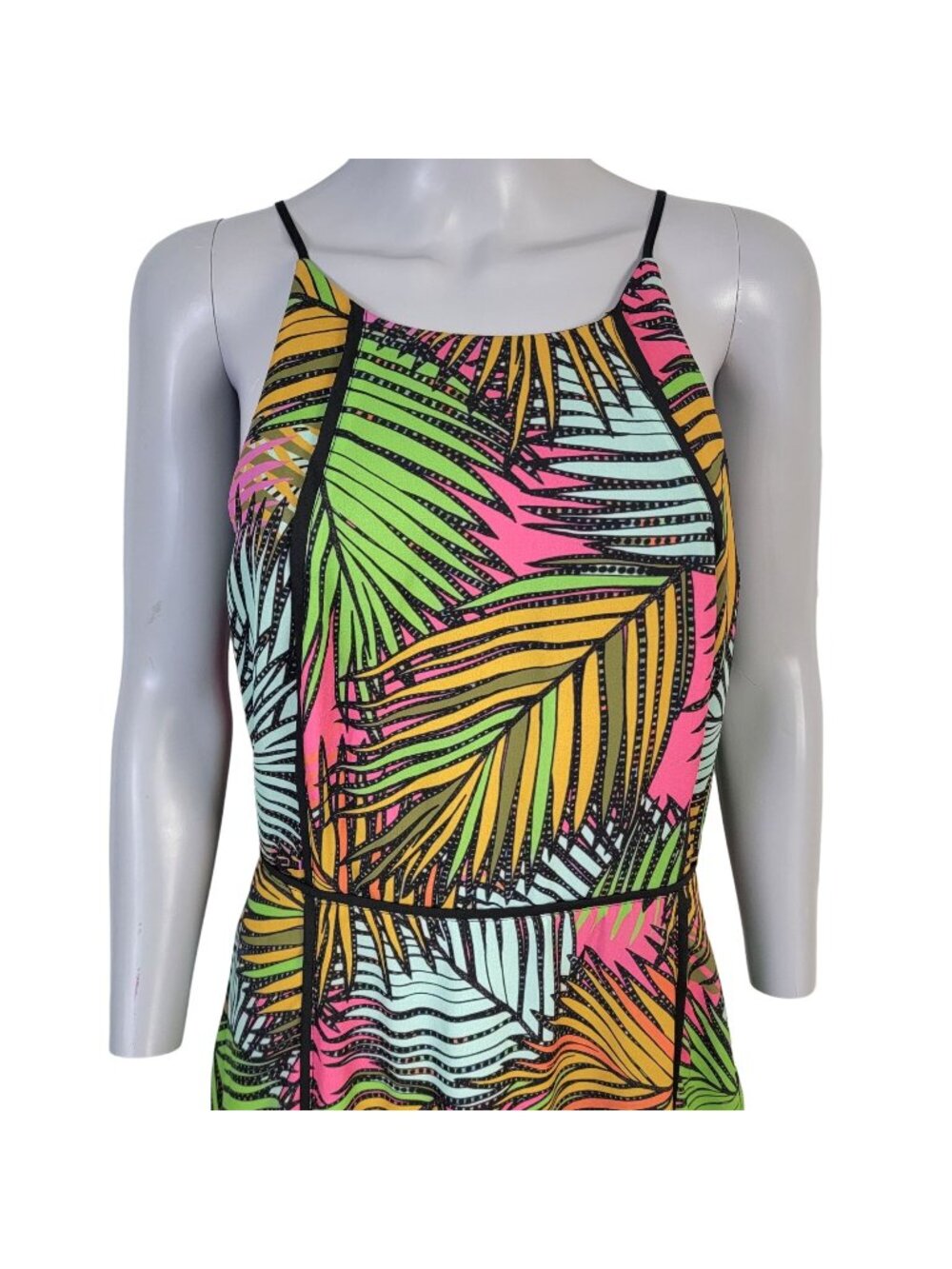 Greylin Colorful Tropical Midi Dress Women Medium Asymmetrical New Formal Summer